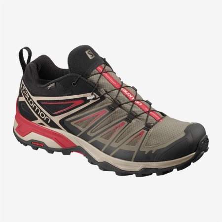 Salomon X ULTRA 3 GTX Mens Hiking Shoes Olive UK UTDA